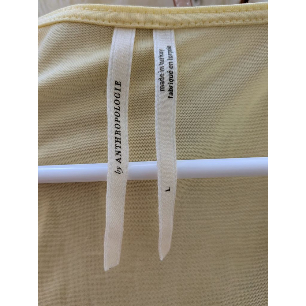 Women's Anthropologie Yellow Blouse Size L - Picture 4 of 5